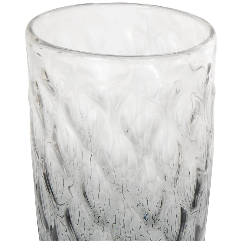 24" Black Ombre Handmade Glass Vase