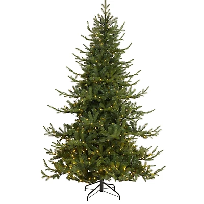 7ft. Pre-Lit Swedish Fir Artificial Christmas Tree with Warm White LED Lights