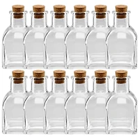 12 Pack: 4" Glass Bottle with Cork by Ashland®
