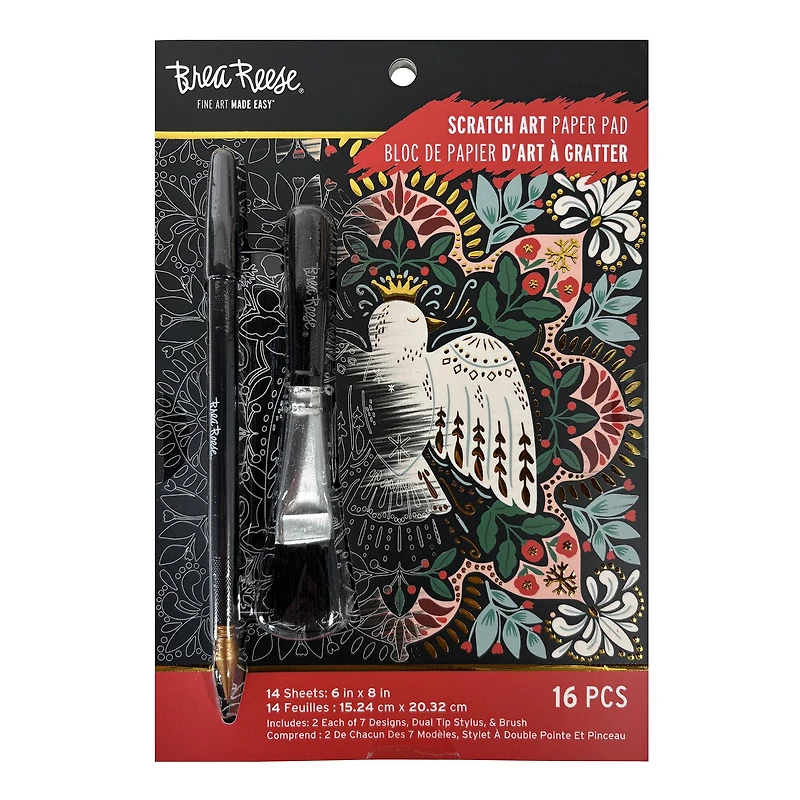 Brea Reese™ 6" x 8" Motifs Scratch Art Paper Pad