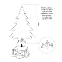 Glitzhome® Natural & White Wood Tree Collar