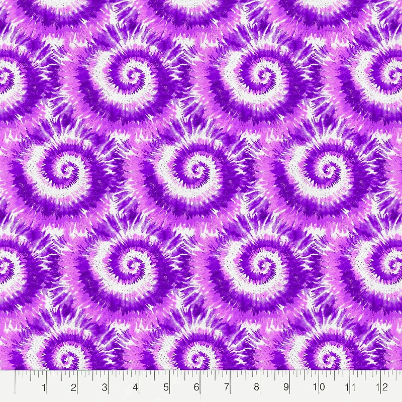 Fabric Editions Purple Tie Dye Cotton Fabric