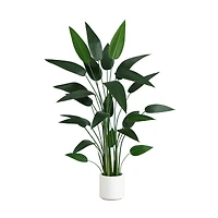 5ft. Sky Bird Tree in White Decorative Planter