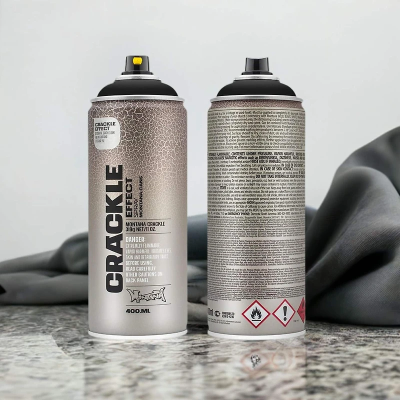 Montana™ Cans Traffic Black Crackle Effect Spray Paint, 400mL