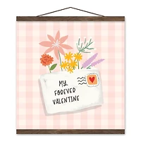 My Forever Valentine Teak Hanging Wall Art