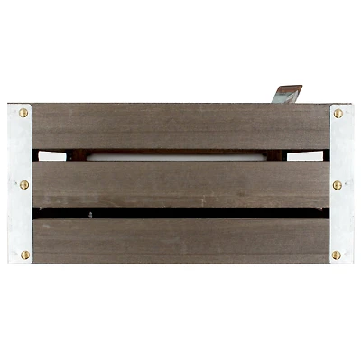 ArtSkills® 13" Rustic Wooden Crate with Metal Edges, 2ct.