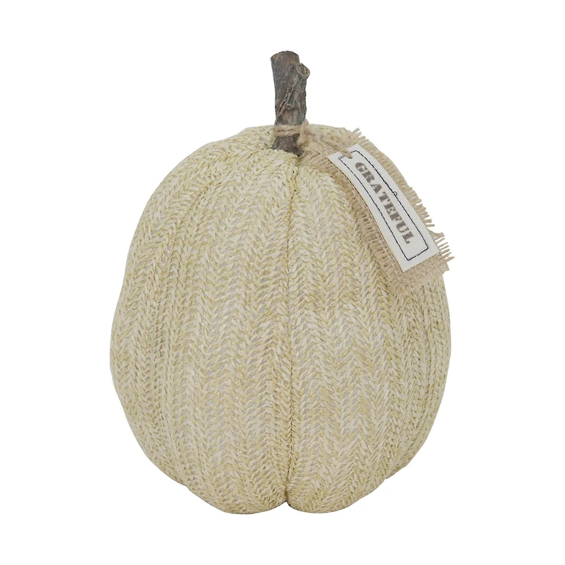 9" Natural White Fabric Tabletop Pumpkin by Ashland®