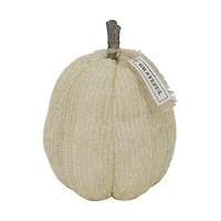 9" Natural White Fabric Tabletop Pumpkin by Ashland®