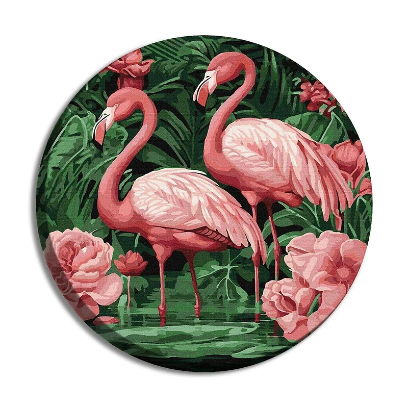 Ideyka Flamingos in Flowers Painting by Numbers Kit