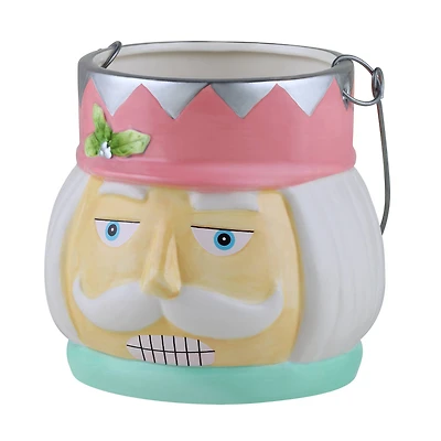 5" Pastel Nutcracker Nostalgic Ceramic Container