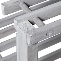 Honey Can Do Gray 2-Tier Wood Shoe Rack