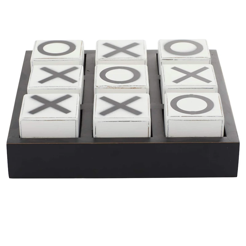 Black Wood Tic-Tac-Toe Game Set