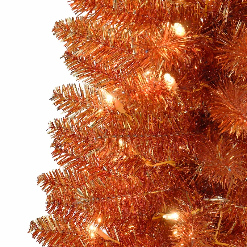 6ft. Pre-Lit Tinsel Artificial Christmas Tree