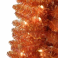 6ft. Pre-Lit Tinsel Artificial Christmas Tree