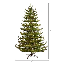 8ft. Pre-Lit Vancouver Mountain Pine Artificial Christmas Tree, Clear Lights