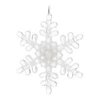5.25" Clear Snowflake Acrylic Ornament Set