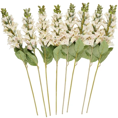 32" White Foxglove Artificial Flower Stem, 8ct.