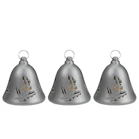 6.5" Musical Lighted Silver Bells Christmas Décor Set
