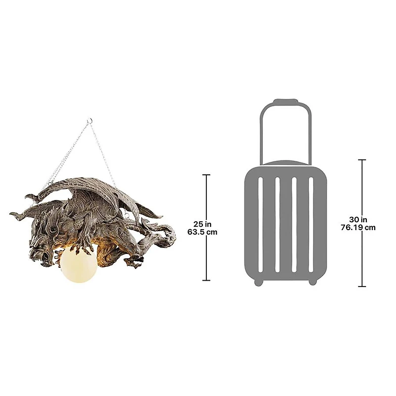 Design Toscano 2.2ft. Nightfall Sculptural Gargoyle Chandelier