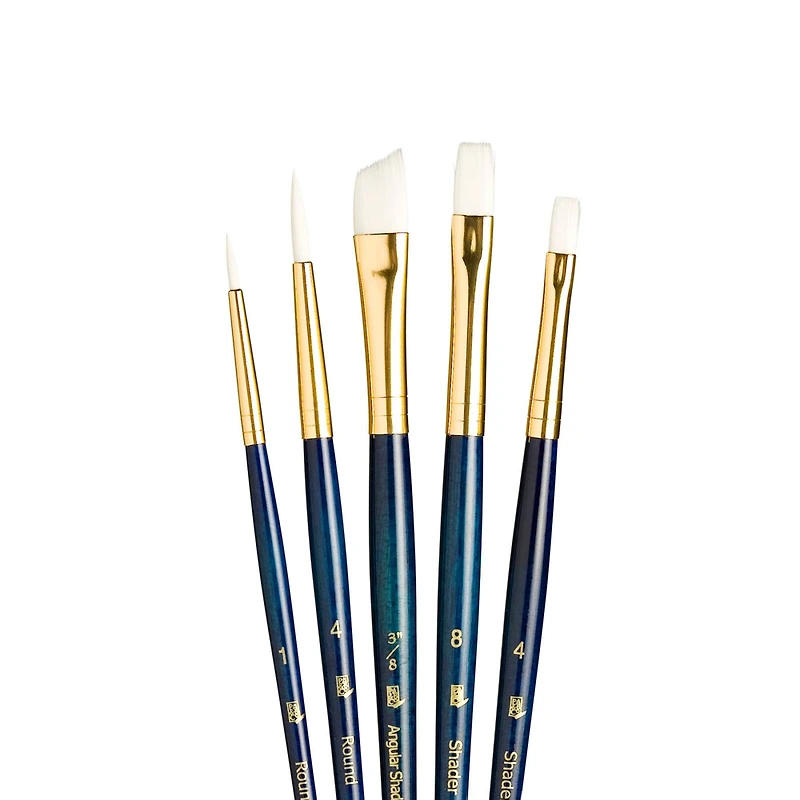 Princeton™ RealValue™ White Taklon 5 Piece Brush Set