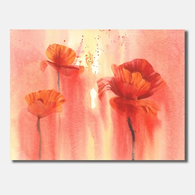 Designart - Poppy Flower Fields Forever II