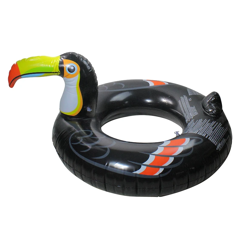52" Black Jumbo Toucan Inflatable Pool Ring Float