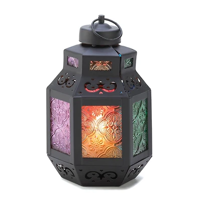 7.5" Rainbow's Delight Candle Lantern