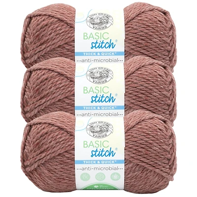 3 Pack Lion Brand® Basic Stitch Antimicrobial Thick & Quick Yarn