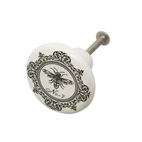 Dritz® Black & White Ceramic Classic Bee Knob, 6ct.