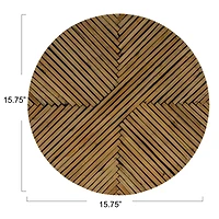 Hello Honey® 15.75" Black & Natural Geometric Stripes Lazy Susan