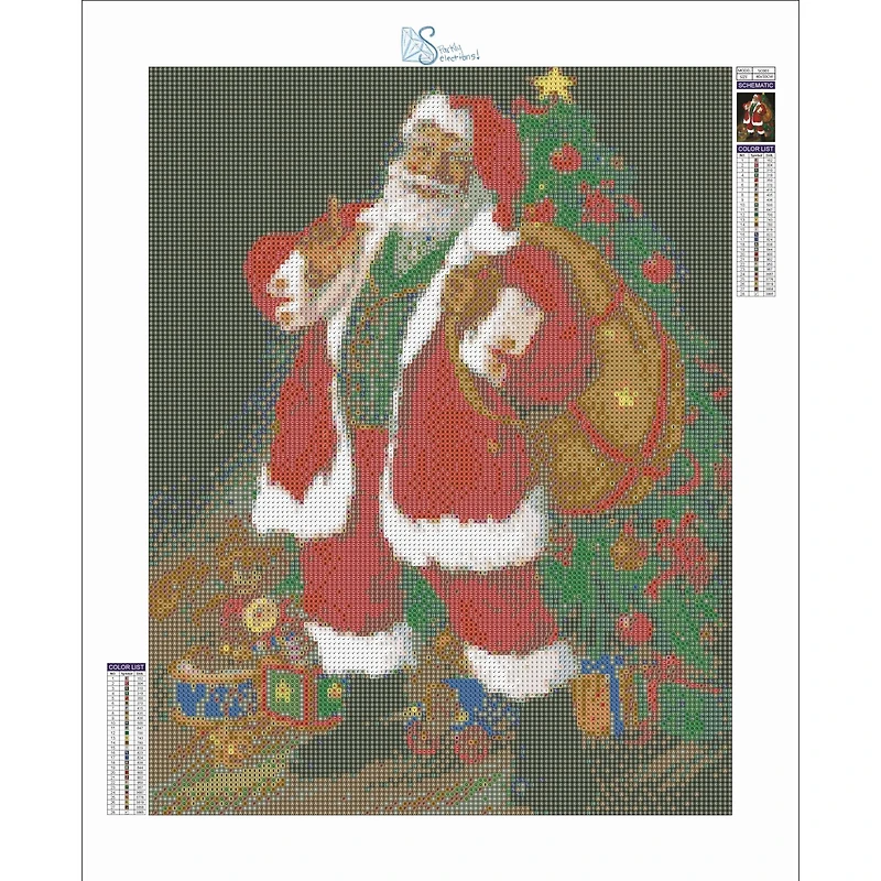 Sparkly Selections Santa Diamond Painting Kit, Round Diamonds
