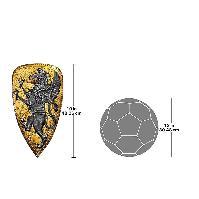 Design Toscano 19" Villani Florence Gothic Griffin Shield Wall Sculpture