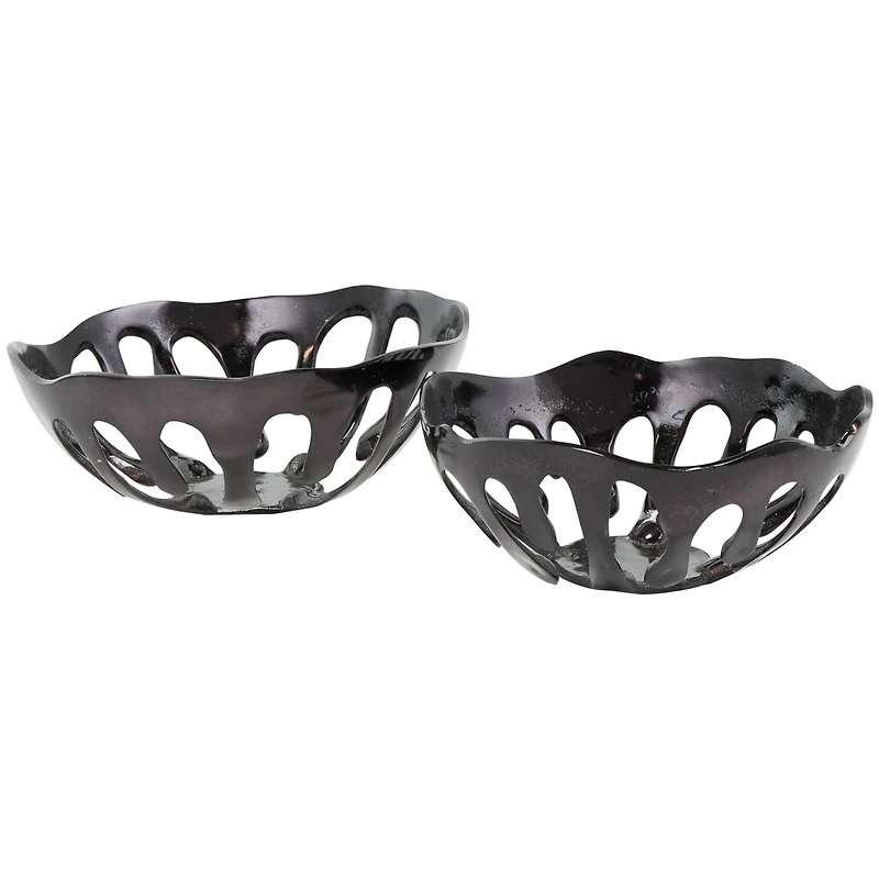 Aluminum Drip Decorative Bowl Set with Open Frame Design