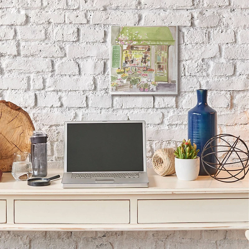 Stupell Industries Light Green Paris Flower Shop Wall Art