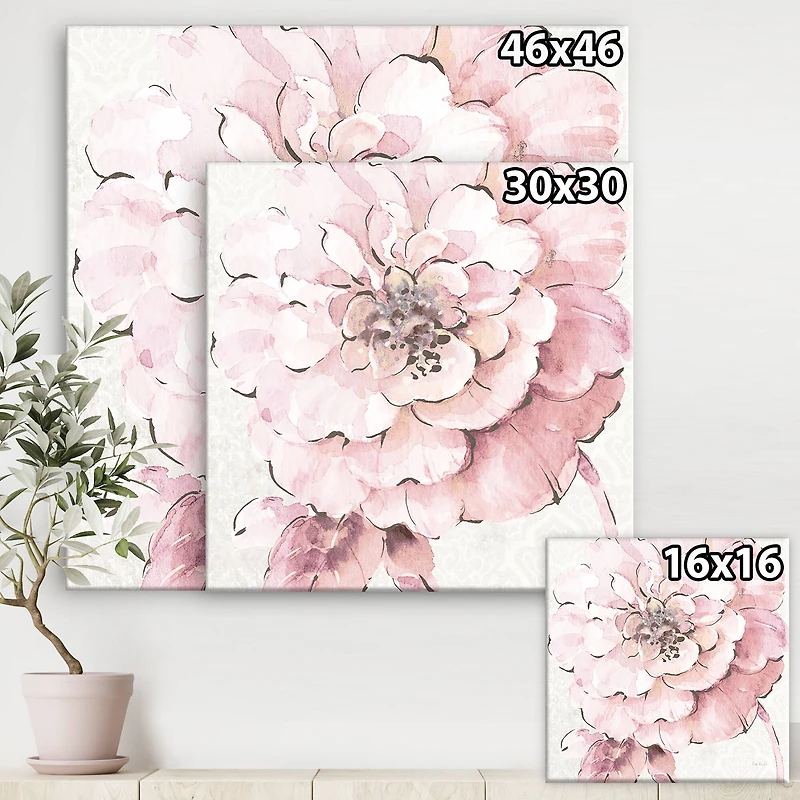 Designart - Indigold Shabby Peonies Pink