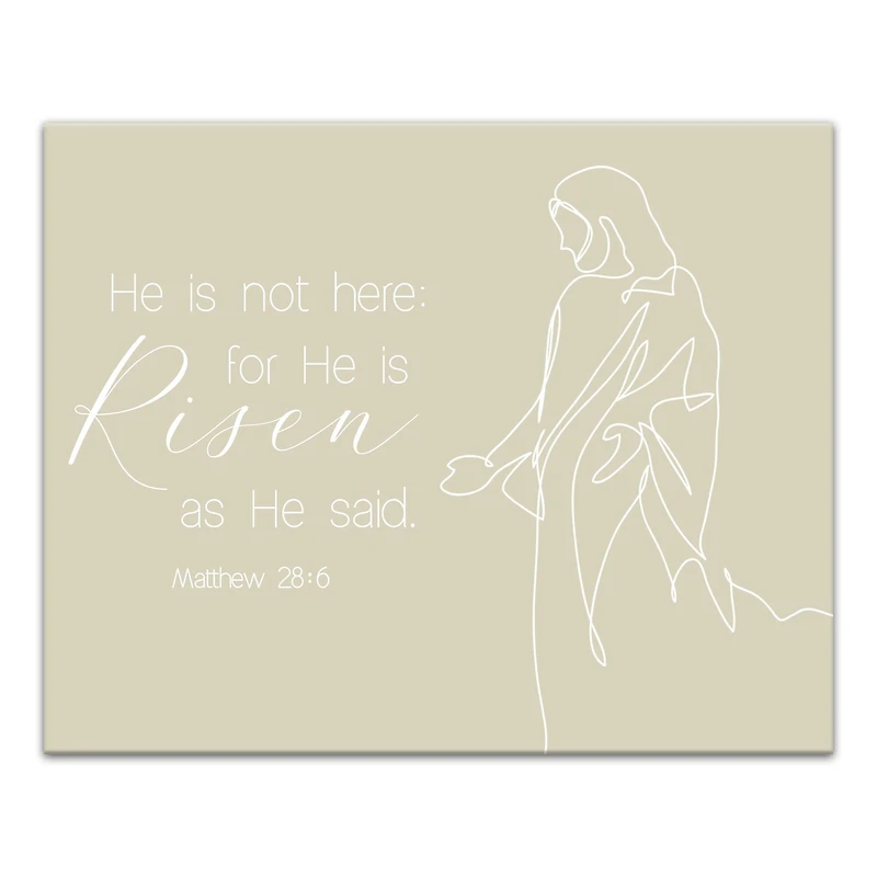 Risen Bible Jesus 2 16" x 20" Canvas Wall Art