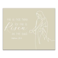Risen Bible Jesus 2 16" x 20" Canvas Wall Art