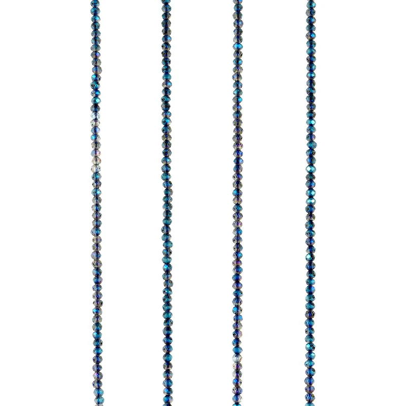 Blue Faceted Glass Rondelle Beads, 2mm by Bead Landing™