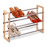 Honey Can Do 3-Tier Wood & Metal Shoe Rack