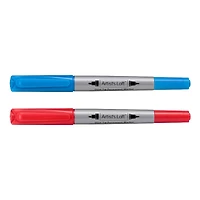 Blue & Red Dual Tip Permanent Marker Set by Artist's Loft™