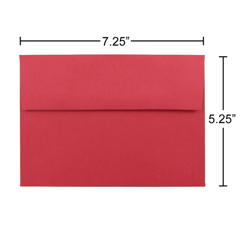 JAM Paper A7 Red Invitation Envelopes