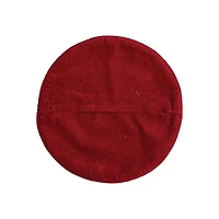 Hello Honey® 16" Red & White Birds of a Feather Christmas Together Round Cotton Printed Pillow Cover & Insert