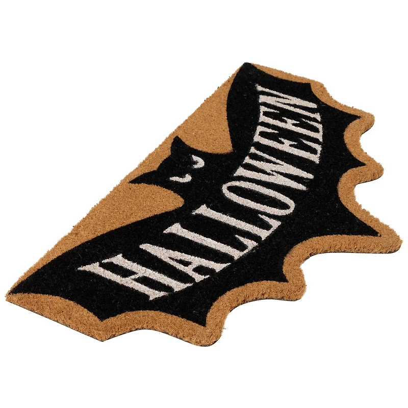 Natural Coir Halloween Bat Shaped Doormat