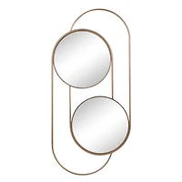 43" Gold Contemporary Metal Wall Mirror