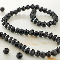 12 Pack: Black Faceted Glass Beads, 3mm by Bead Landing™