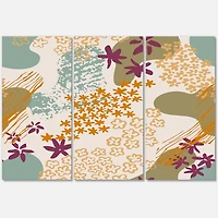 Designart - Flowers Silhouettes and Fluid Shapes