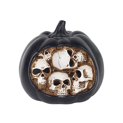 5.75" Skull Pumpkin LED Tabletop Accent by Ashland®