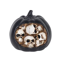 5.75" Skull Pumpkin LED Tabletop Accent by Ashland®