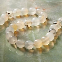 Light Gray Crackle Agate Round Beads, 8mm by Bead Landing™