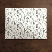 Pine Greenery on White Cotton Twill Placemat
